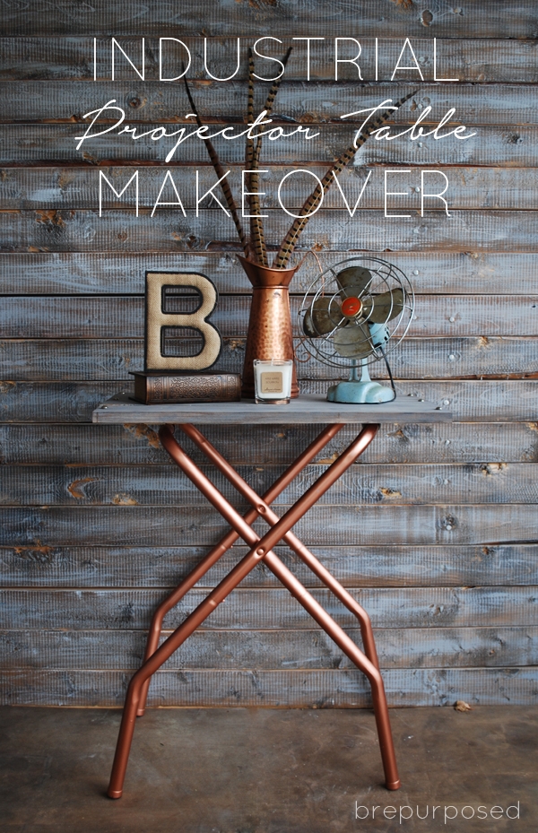 Industrial Projector Table Makeover ELIZABETH JOAN DESIGNS