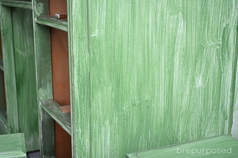 Desk Makeover with green Milk Paint - Brepurposed @ girlinthegarage.net