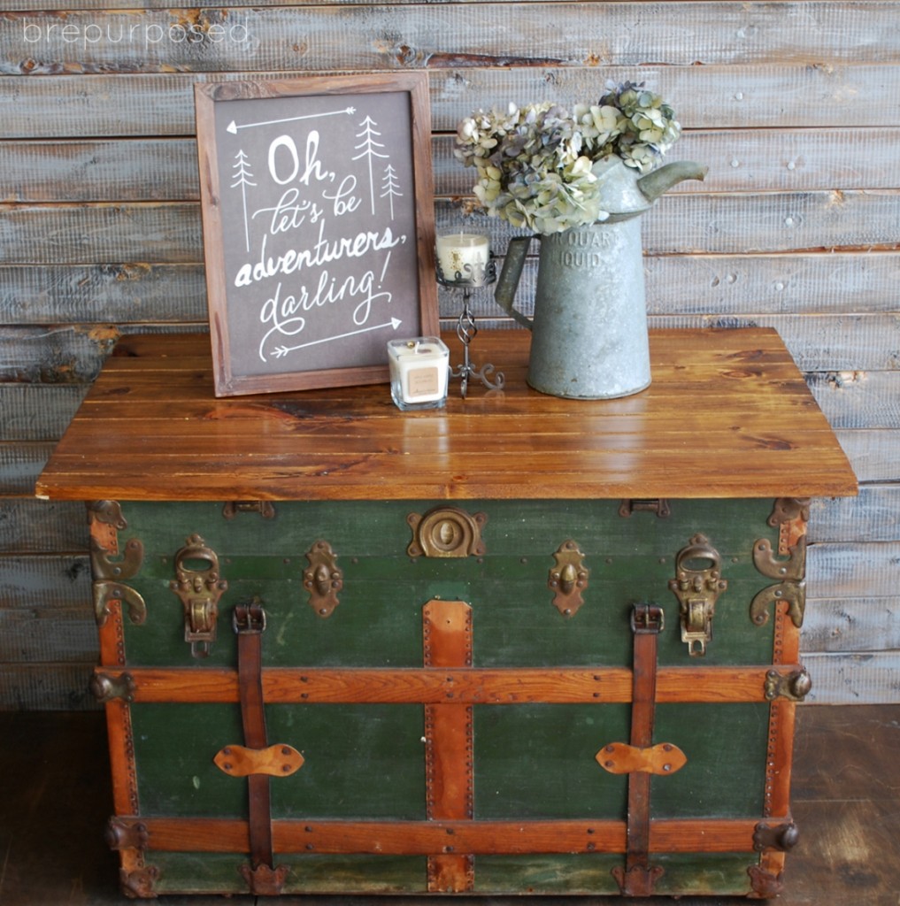 Antique Steamer Trunk Coffee Table