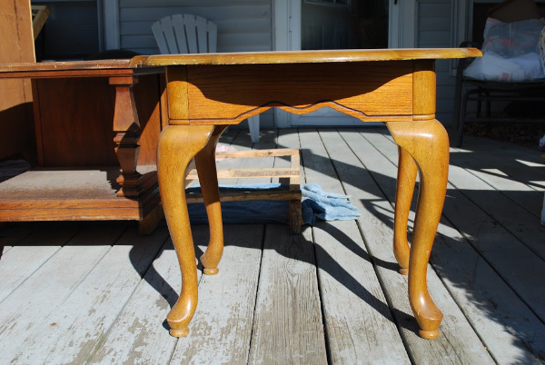 Antique Side Table Before Makeover