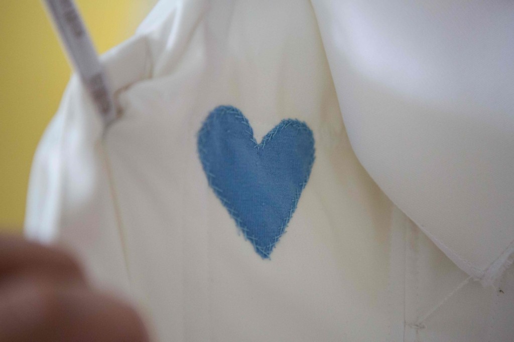 Heart Sewn Into Wedding Dress