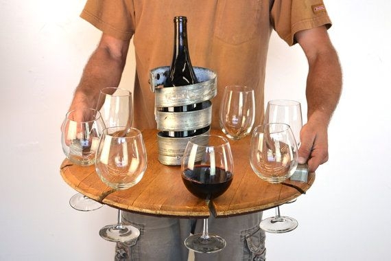 Wine Barrel Tray