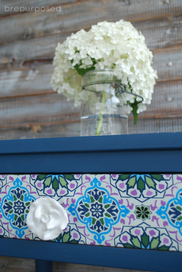 Fabric Drawer on Table