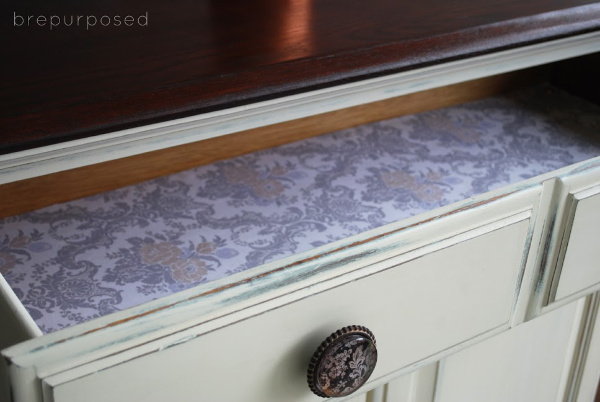 Fabric in Buffet Drawers