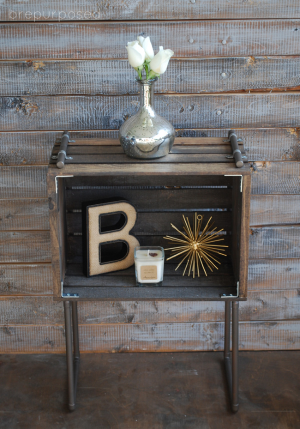 DIY Industrial Crate and Pipe Table