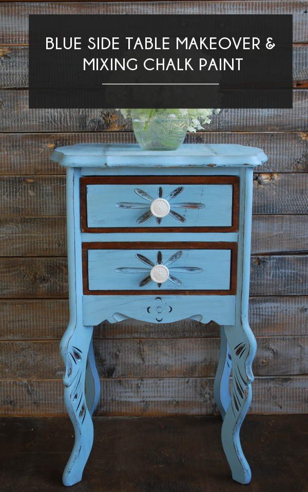 Blue Side Table
