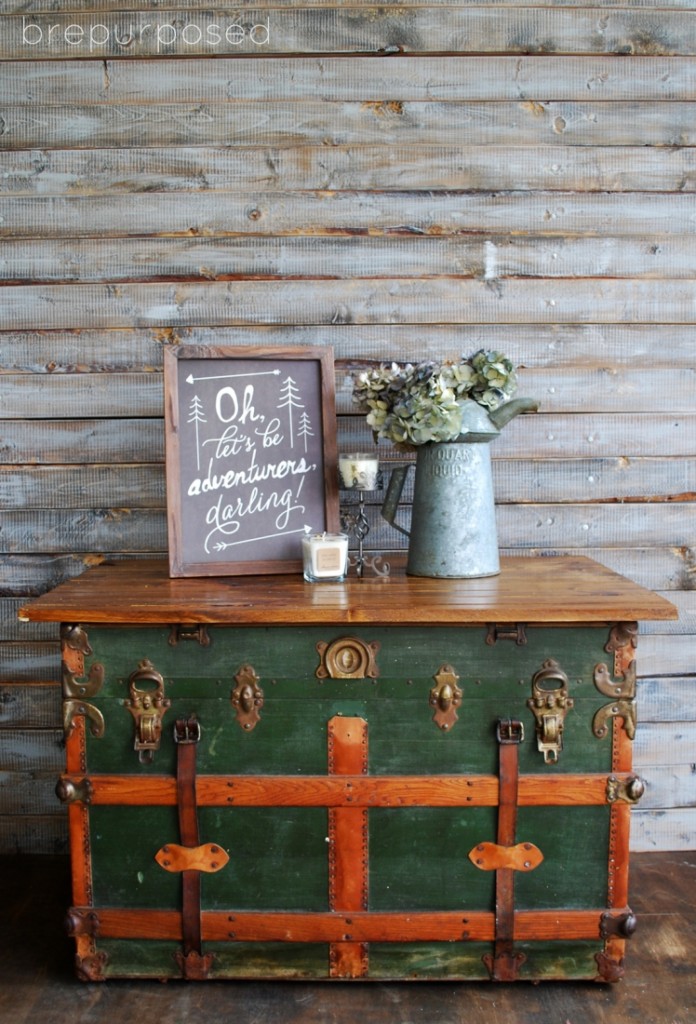 Antique Steamer Trunk turned Coffee Table