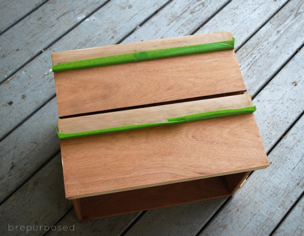 Taping off Drawers to Stain