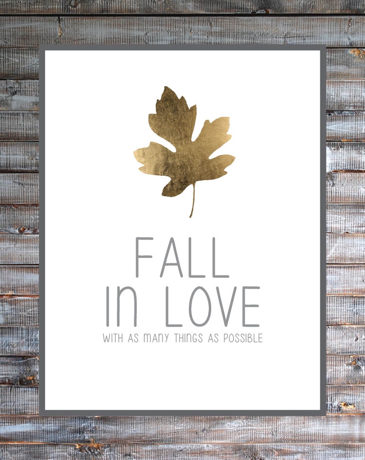 Fall in Love Printable