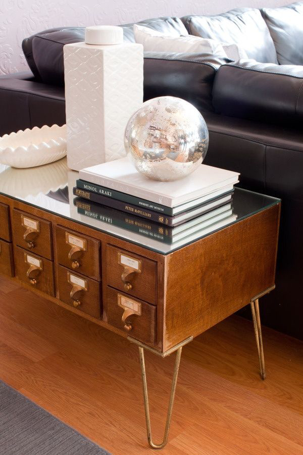 Side Table Card Catalog