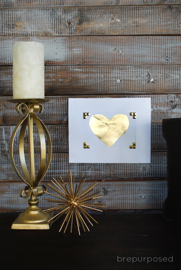 DIY Gold Leaf Heart