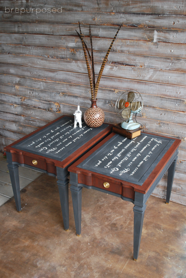 Two Toned End Tables