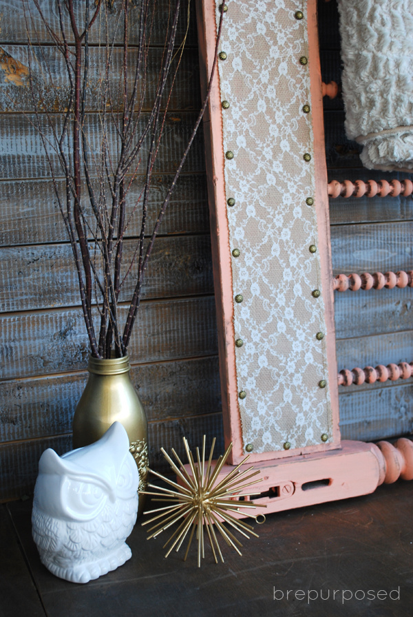 Headboard turned quilt rack