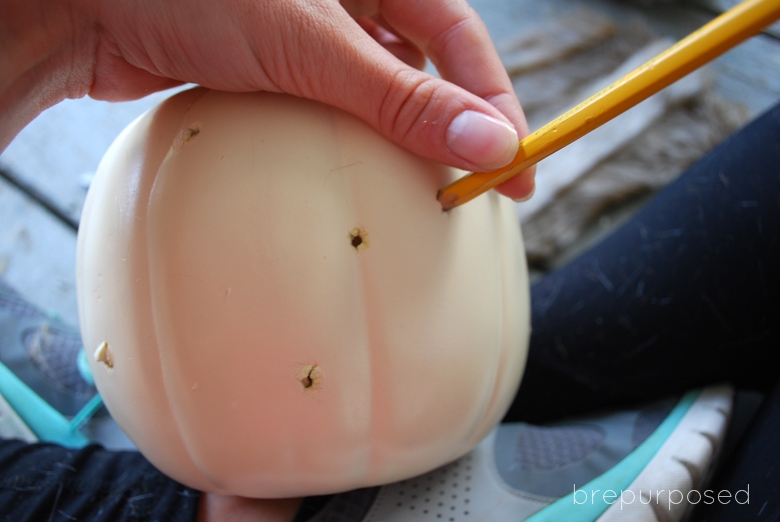 DIY Faux Fur Covered Pumpkins