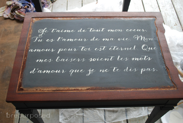 French Script Stencil