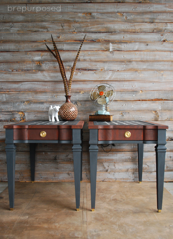 Two toned shop end tables