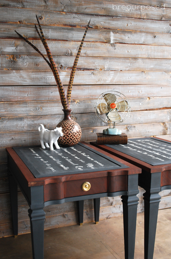 Two Toned Script Tables