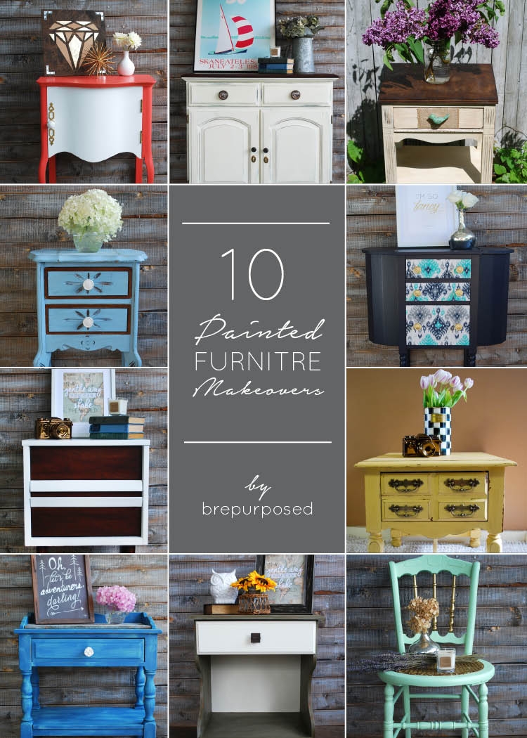 10 Painted Furniture Makeovers by Brepurposed