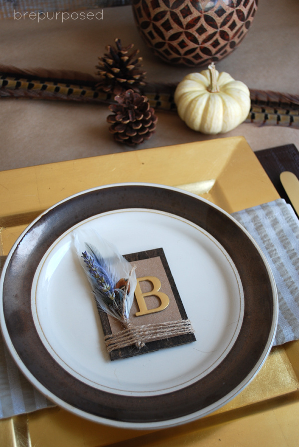 DIY Rustic Place Setting