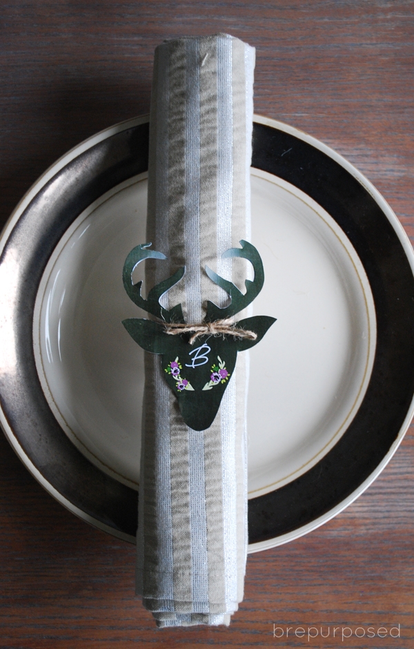 Free Deer Head Place Setting Printable