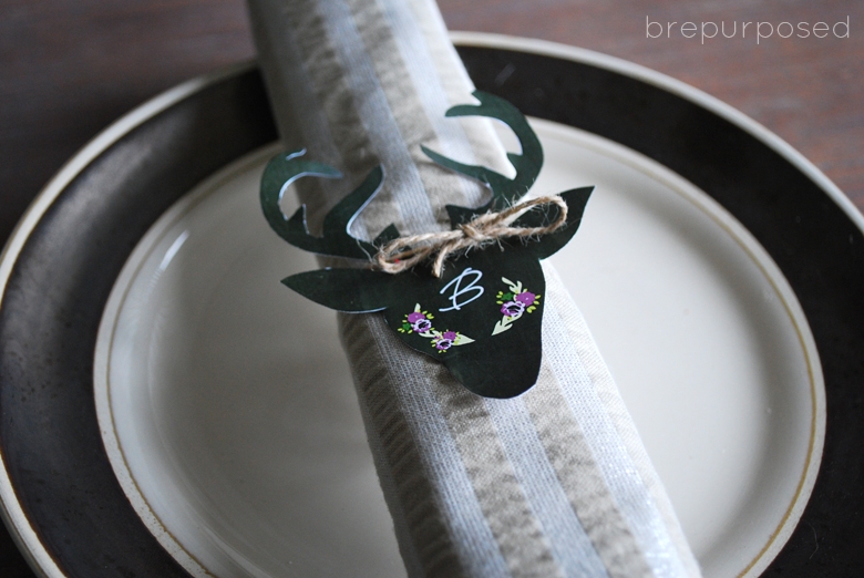 Free Deer Head Place Setting Printable