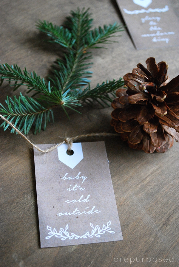 Free Neutral Christmas Gift Tags