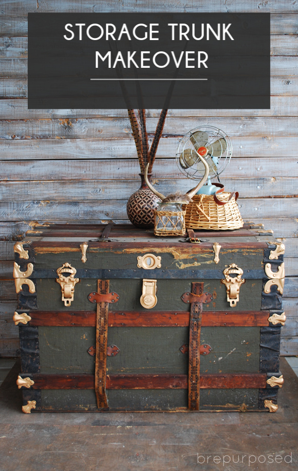 Antique Steamer Trunk Turned Coffee Table - BREPURPOSED