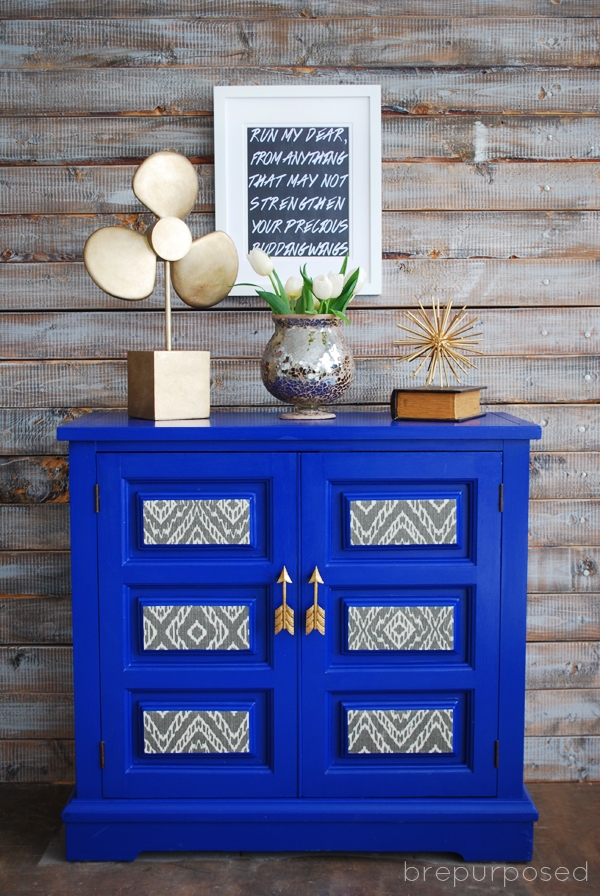 Klein Blue Cabinet with Arrow Handles