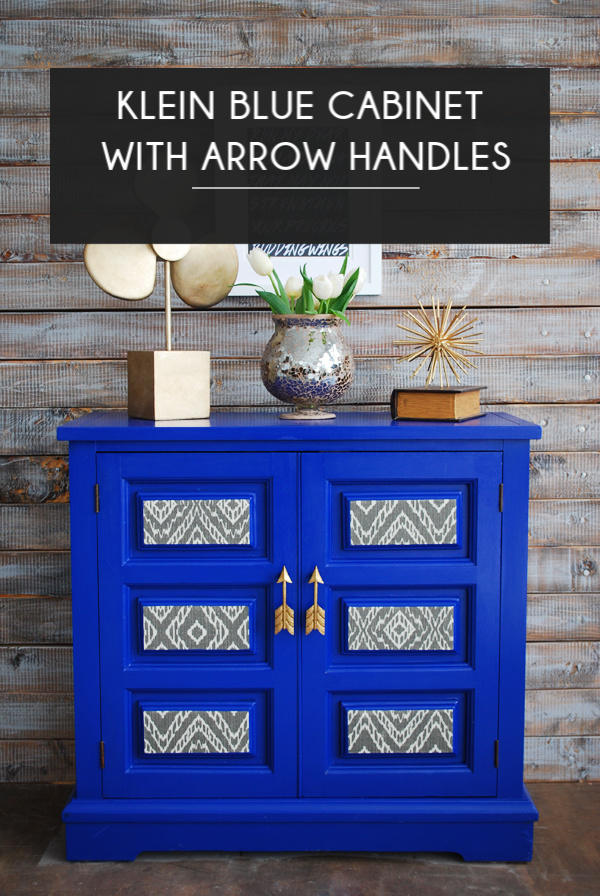 Klein Blue Cabinet with Arrow Handles