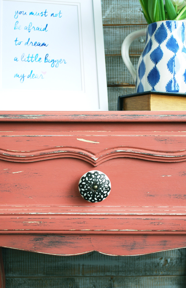 Side Table Boho Drawer Knob