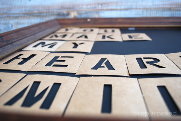 Letter Stencil Quote