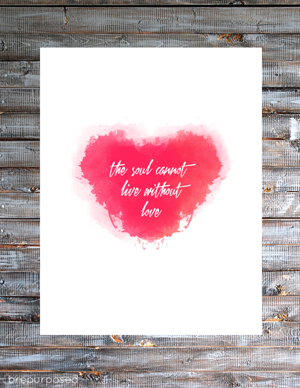 Watercolor Heart Print