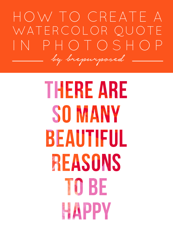 How to Create a Watercolor Quote in Photoshop