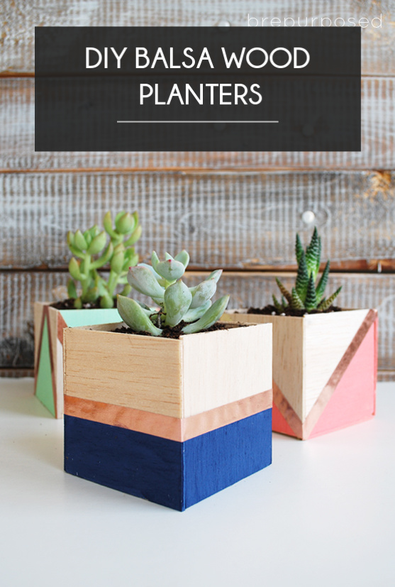 DIY Balsa Wood Planters