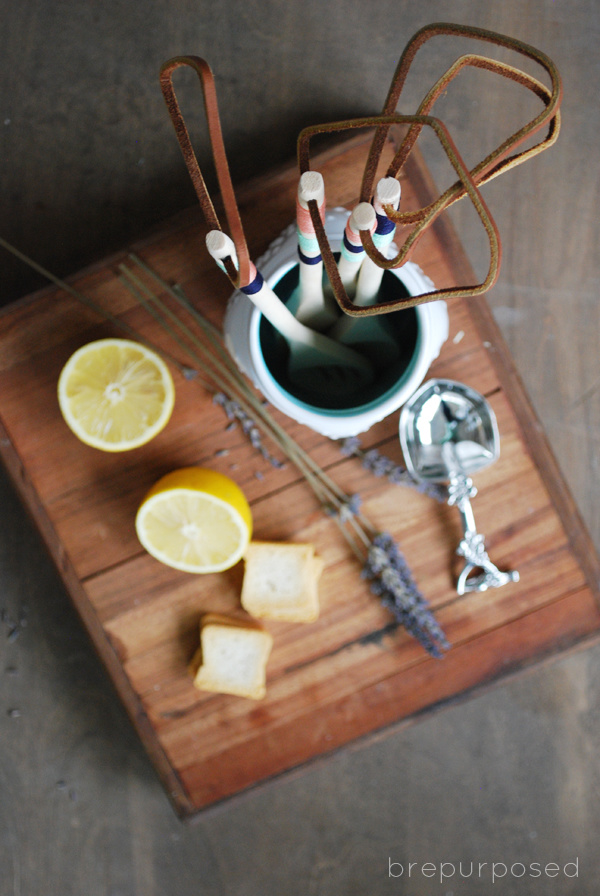 Colorful String Wrapped Wooden Utensils