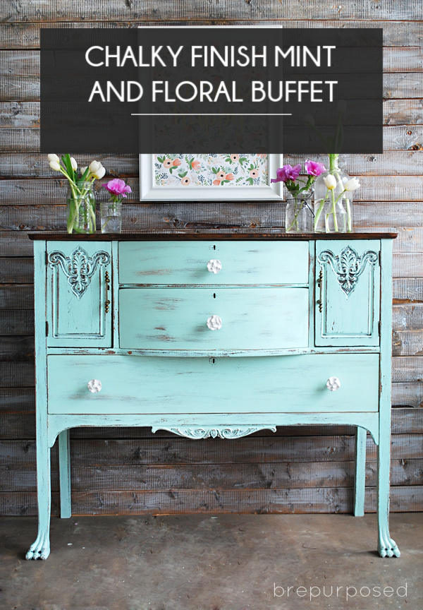 Distressed Mint Buffet