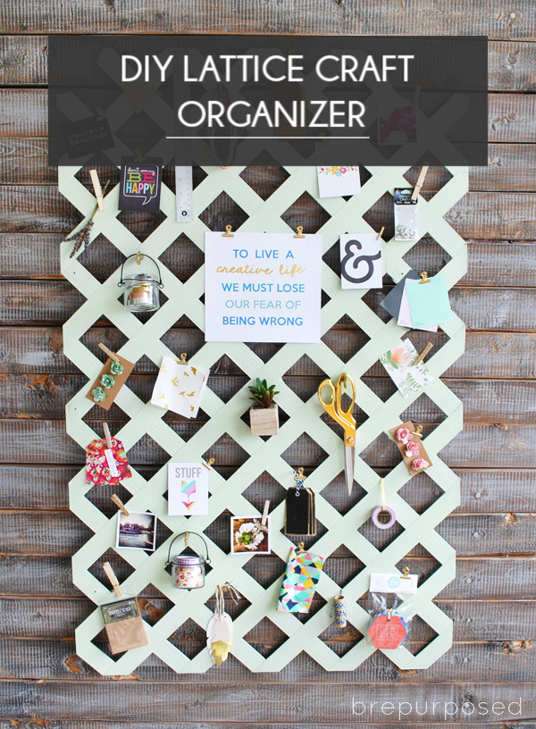 DIY Lattice Craft Organizer: Trash To Treasure
