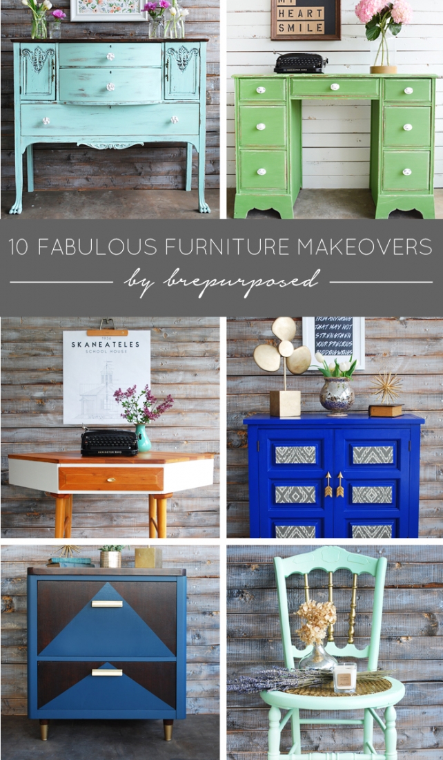 10 Fabulous Furniture Makeovers by Brepurposed