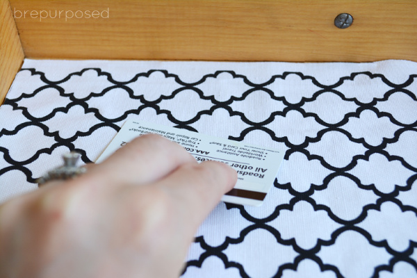 Use Credit Card to Smooth Drawer Liner