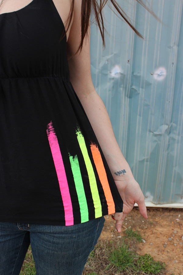 Paint Striped Neon Shirt