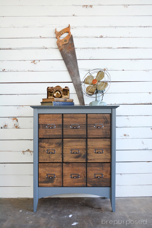 Faux Card Catalog Makeover