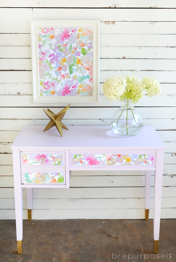 Purple and Gold Sewing Table