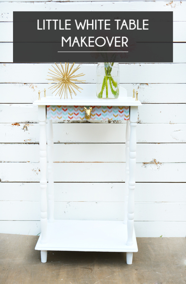 Little White and Gold Table Makeover