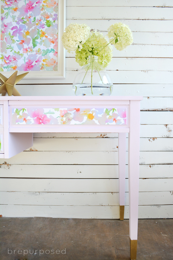 Purple and Floral Desk