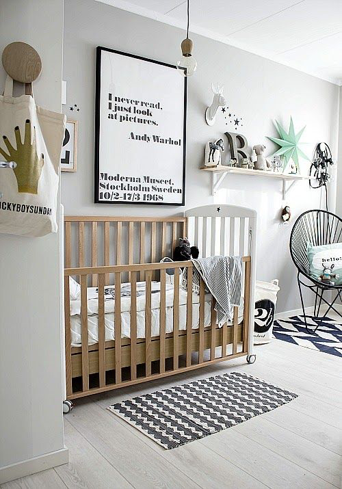 Scandinavian Black and White Nursery