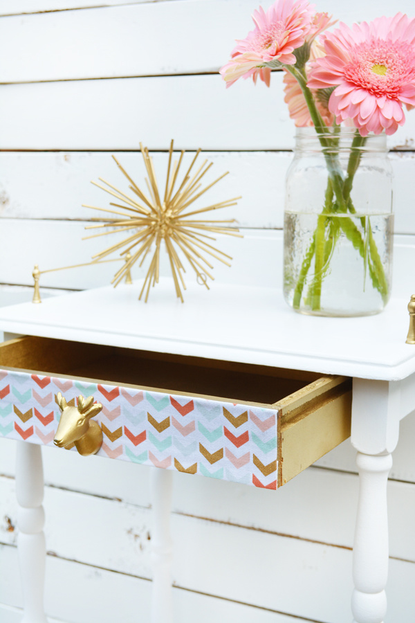 White and Gold Table