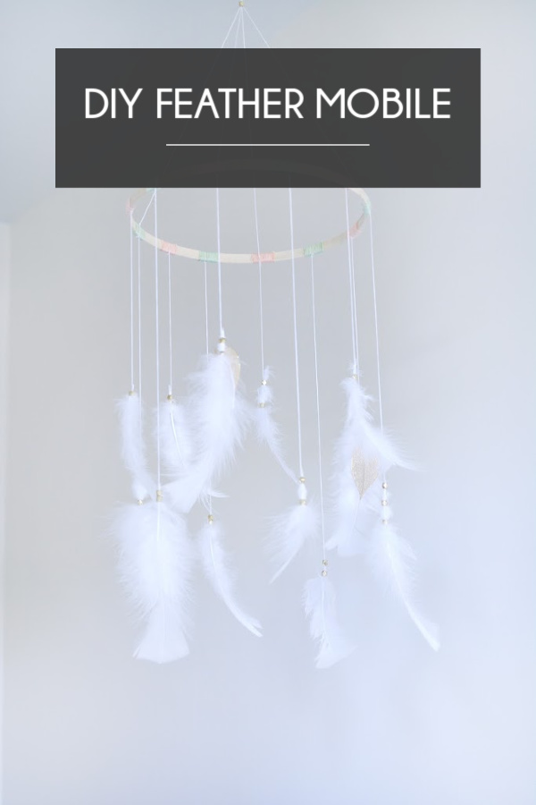 diy boho feather mobile