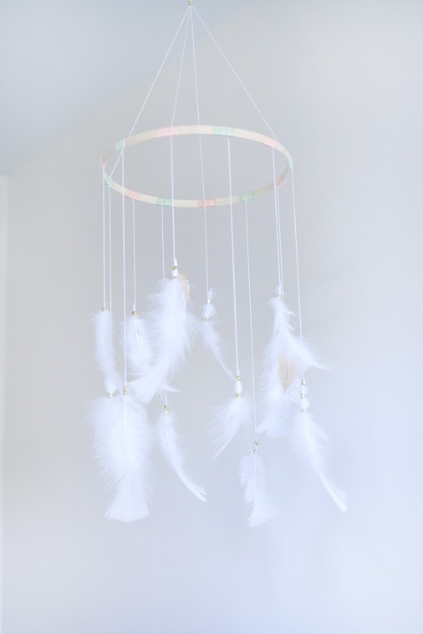 DIY Boho Feather Mobile