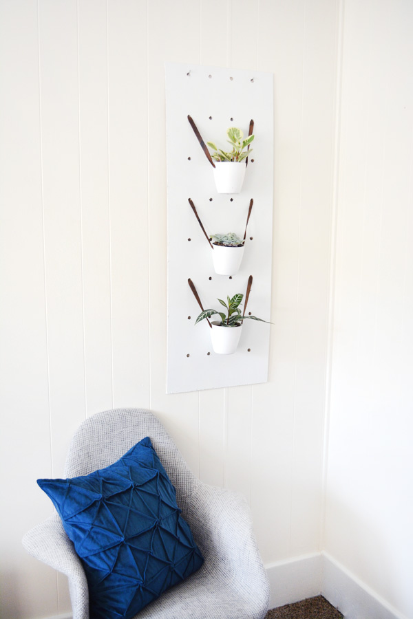 White Pegboard Planter