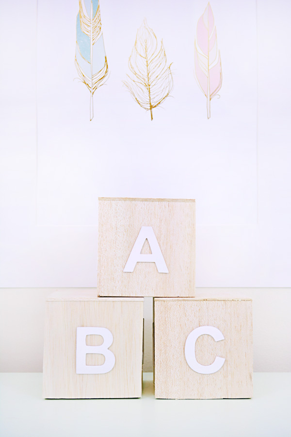 diy nursery block decor